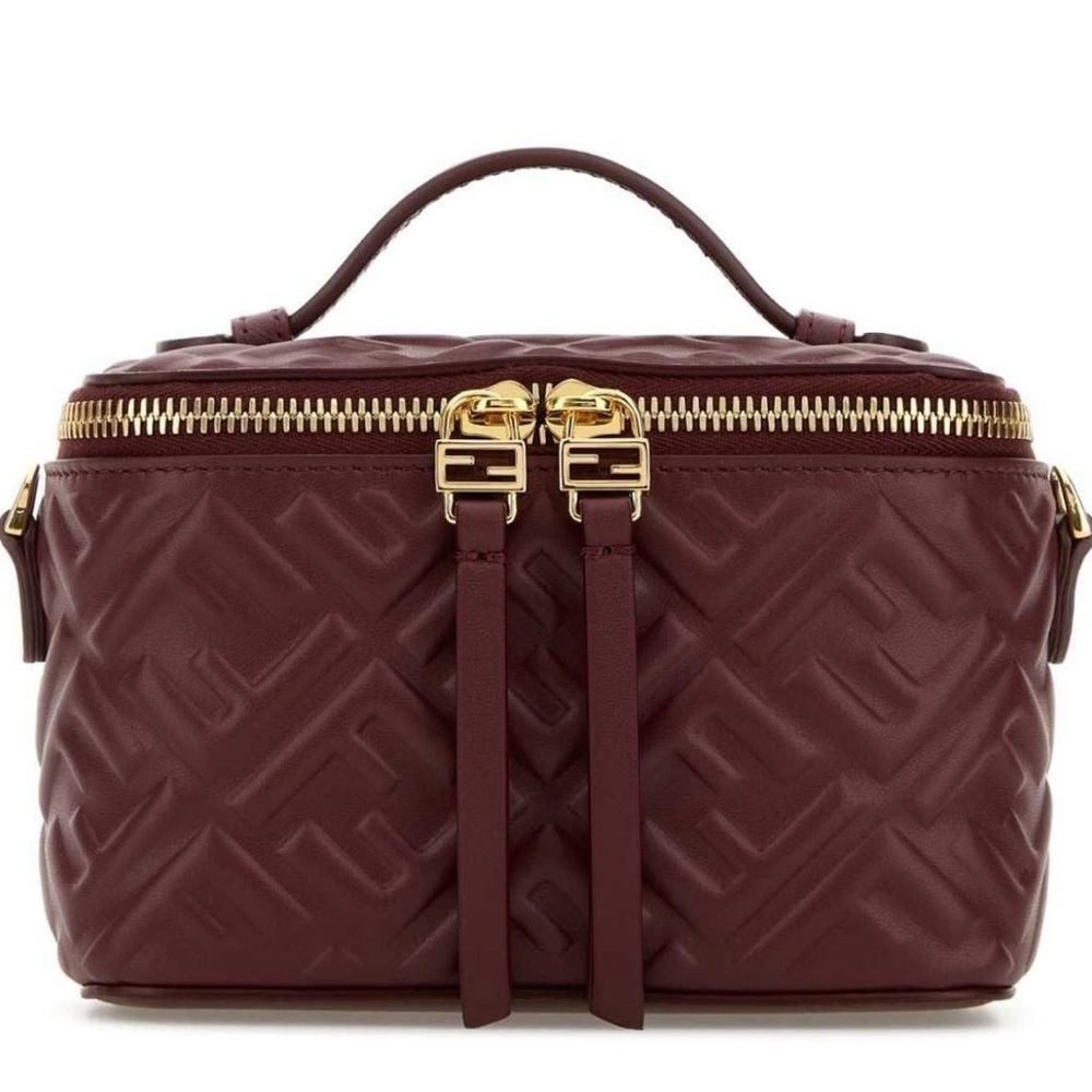 🚫SOLD🚫NWT! Fendi vanity mini bag - Burgundy Leather Top-Handle and crossbody Bag